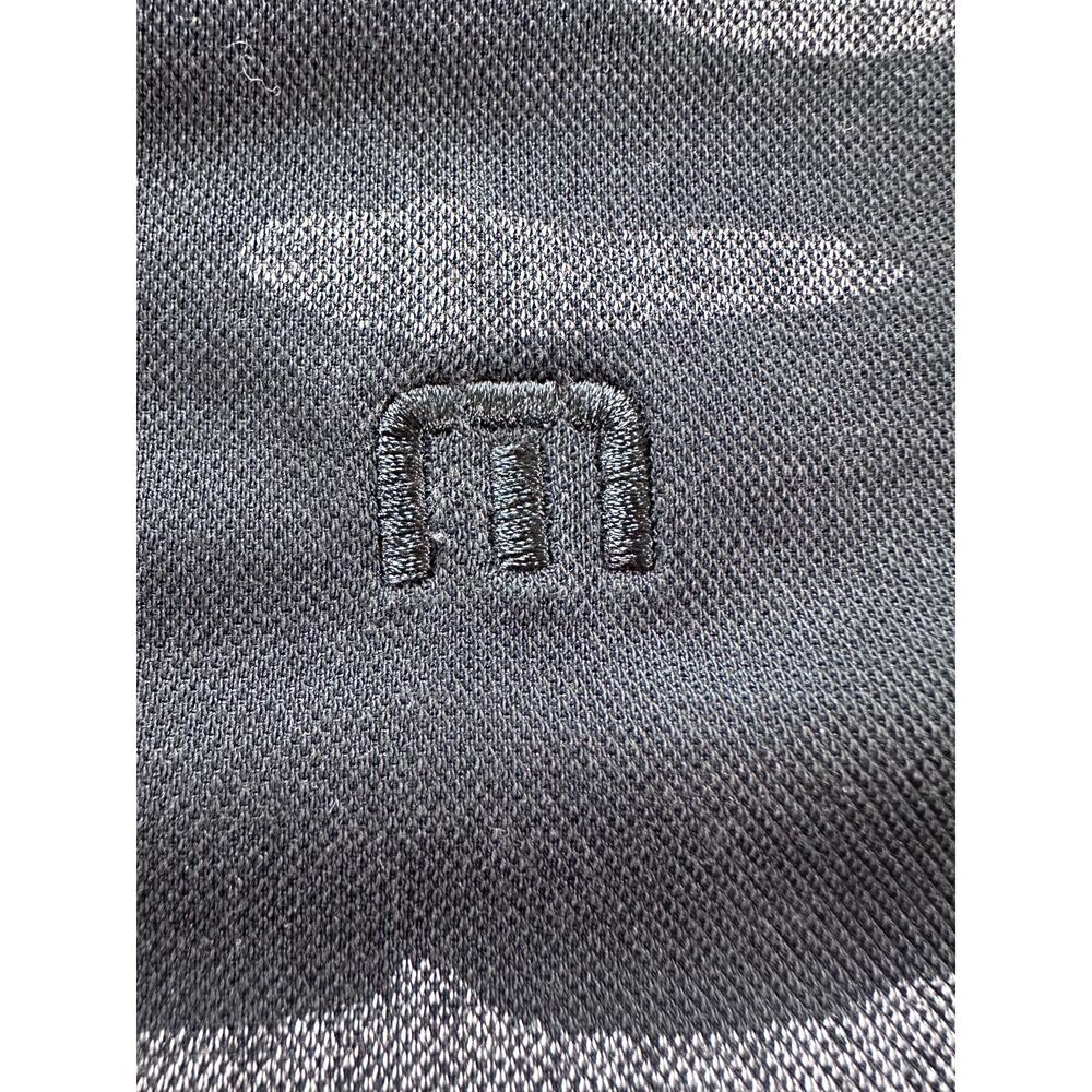 Travis Mathew Camouflage Polo Shirt Mens XXL Black Gray Cotton Polyester - Picture 3 of 8